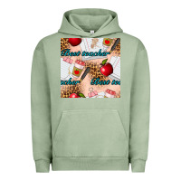 Pigment Oil Green Best Teacher Seamless Pattern Urban Hoodie - BundleAndBundleShop