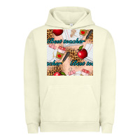Pigment Pistachio Best Teacher Seamless Pattern Urban Hoodie - BundleAndBundleShop