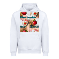 White Best Teacher Seamless Pattern Urban Hoodie - BundleAndBundleShop