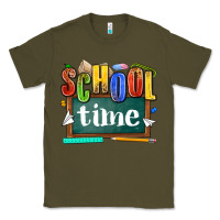 Army Green school time Classic Tee - NancyCooperArtShop