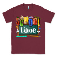 Burgundy school time Classic Tee - NancyCooperArtShop