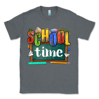 Charcoal Heather school time Classic Tee - NancyCooperArtShop