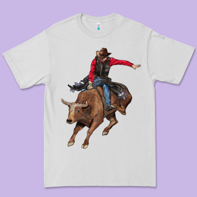 Western Cowboy Premium Tee Designed By Adodesignshop