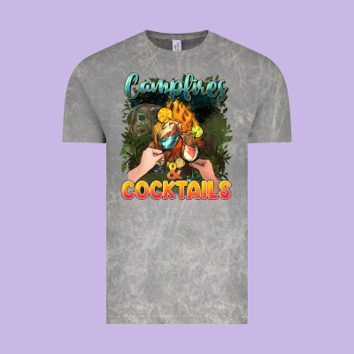 Campfirescocktails Vintage Tee Designed By Nancycooperartshop