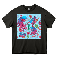 Asphalt summer and octopus seamless pattern Heavy Core Tee - BundleAndBundleShop
