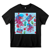 Black summer and octopus seamless pattern Heavy Core Tee - BundleAndBundleShop