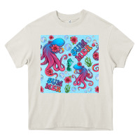 Cream summer and octopus seamless pattern Heavy Core Tee - BundleAndBundleShop