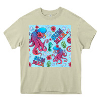 Mossy summer and octopus seamless pattern Heavy Core Tee - BundleAndBundleShop
