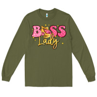 Army Green boss lady Long Sleeve Tee - LillyAllenDesigns