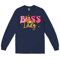 Navy boss lady Long Sleeve Tee - LillyAllenDesigns