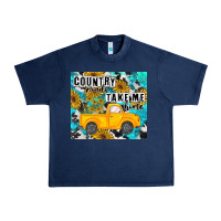 Navy country roads take me home Urban Heavy Tee - MaliasSmallBusiness