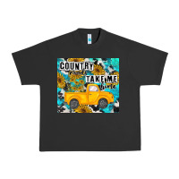 Pigment Black country roads take me home Urban Heavy Tee - MaliasSmallBusiness