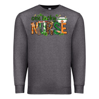 Charcoal Heather One lucky Nurse with elements St. Patricks Day Premium Sweatshirt - HowdyJamesFarm
