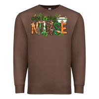 Chestnut One lucky Nurse with elements St. Patricks Day Premium Sweatshirt - HowdyJamesFarm