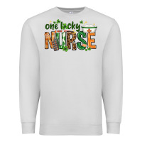 Dove Grey One lucky Nurse with elements St. Patricks Day Premium Sweatshirt - HowdyJamesFarm