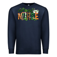 Navy One lucky Nurse with elements St. Patricks Day Premium Sweatshirt - HowdyJamesFarm