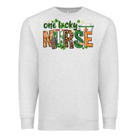 Oatmeal Heather One lucky Nurse with elements St. Patricks Day Premium Sweatshirt - HowdyJamesFarm