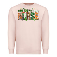 Pale Pink One lucky Nurse with elements St. Patricks Day Premium Sweatshirt - HowdyJamesFarm