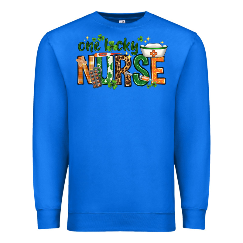 One Lucky Nurse With Elements St. Patricks Day Premium Sweatshirt by HowdyJamesFarm | Teevron