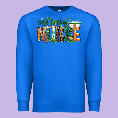 One Lucky Nurse With Elements St. Patricks Day Premium Sweatshirt Designed By Howdyjamesfarm