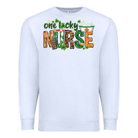White One lucky Nurse with elements St. Patricks Day Premium Sweatshirt - HowdyJamesFarm