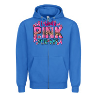 True Royal I wear pink for my custom name Cancer Awareness Zipper Hoodie - HowdyJamesFarm