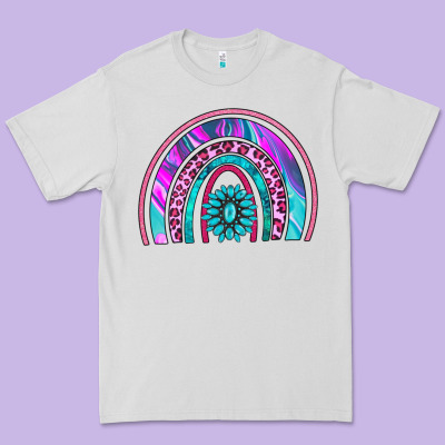Rainbow And Gemstone Premium Tee Designed By Adodesignshop