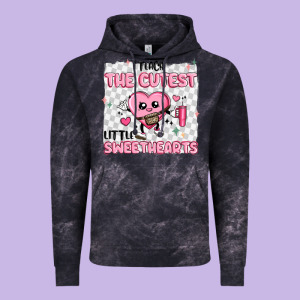 I Teach The Cutest Little Sweethearts Vintage Hoodie Designed By Maliassmallbusiness