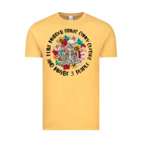 Vintage Mustard i like murder shows comfy clothes and like 3 peopl Vintage Tee - MaliasSmallBusiness