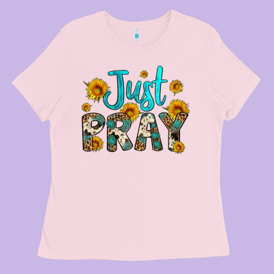 Just Pray Ladies Tee Designed By Artiststas