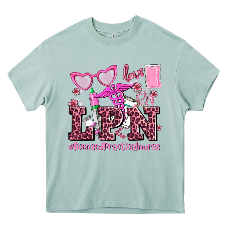 Valentines Day Lpn Licensed Practical Nurse Heavy Core Tee by AdoDesignShop | Teevron