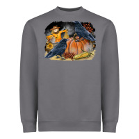 Storm Fall Background With Crow Heavyweight Sweatshirt - LillyAllenDesigns