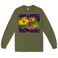 Army Green mardi gras street lights Long Sleeve Tee - LillyAllenDesigns