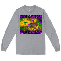 Heather Grey mardi gras street lights Long Sleeve Tee - LillyAllenDesigns
