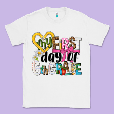 My First Day Of 6th Grade Classic Tee Designed By Nancycooperartshop