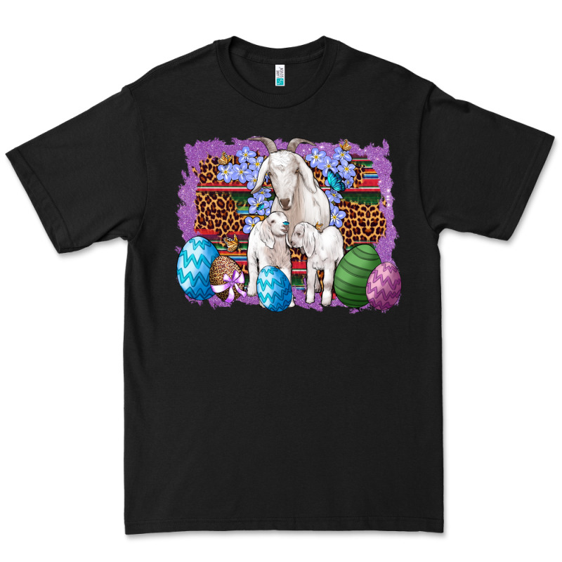 Goat Family Eggs Flowers Leopard Serape Glitter Premium Tee by Artiststas | Teevron
