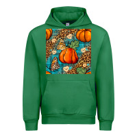 Emerald pumpkin and butterfly seamless pattern Urban Hoodie - BundleAndBundleShop