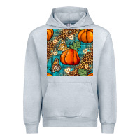 Heather Grey pumpkin and butterfly seamless pattern Urban Hoodie - BundleAndBundleShop