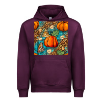 Mauve Wine pumpkin and butterfly seamless pattern Urban Hoodie - BundleAndBundleShop