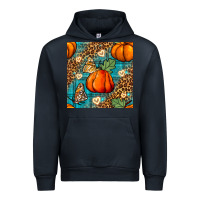 Navy pumpkin and butterfly seamless pattern Urban Hoodie - BundleAndBundleShop