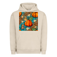 Pigment French Oak pumpkin and butterfly seamless pattern Urban Hoodie - BundleAndBundleShop