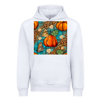 White pumpkin and butterfly seamless pattern Urban Hoodie - BundleAndBundleShop