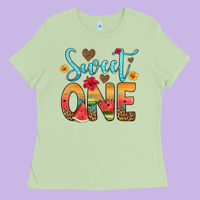 Sweet One Watermelon Ladies Tee Designed By Artiststas