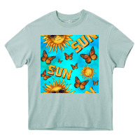 Arona sun with butterfly seamless pattern Heavy Core Tee - BundleAndBundleShop