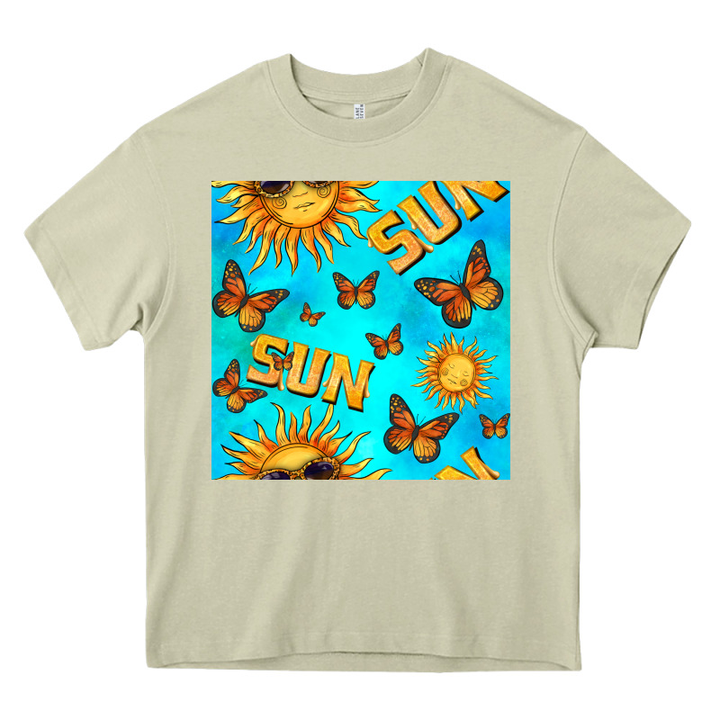 Sun With Butterfly Seamless Pattern Heavy Core Tee by BundleAndBundleShop | Teevron