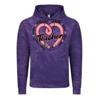 Cloud Purple valentine's day pencil heart teacher quotes Vintage Hoodie - MaliasSmallBusiness