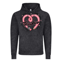 Vintage Black valentine's day pencil heart teacher quotes Vintage Hoodie - MaliasSmallBusiness