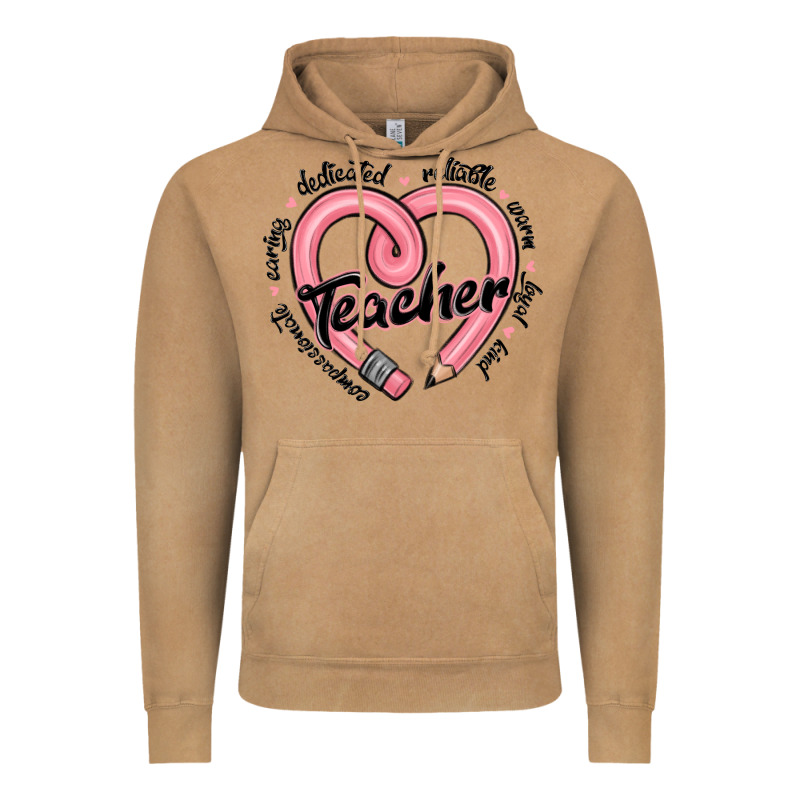 Valentine's Day Pencil Heart Teacher Quotes Vintage Hoodie by MaliasSmallBusiness | Teevron