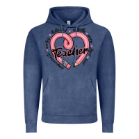 Vintage Denim valentine's day pencil heart teacher quotes Vintage Hoodie - MaliasSmallBusiness