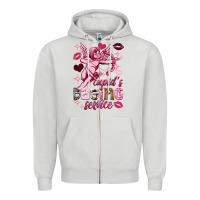 Dove Grey Cupid's dating service Valentine's Day Zipper Hoodie - HowdyJamesFarm